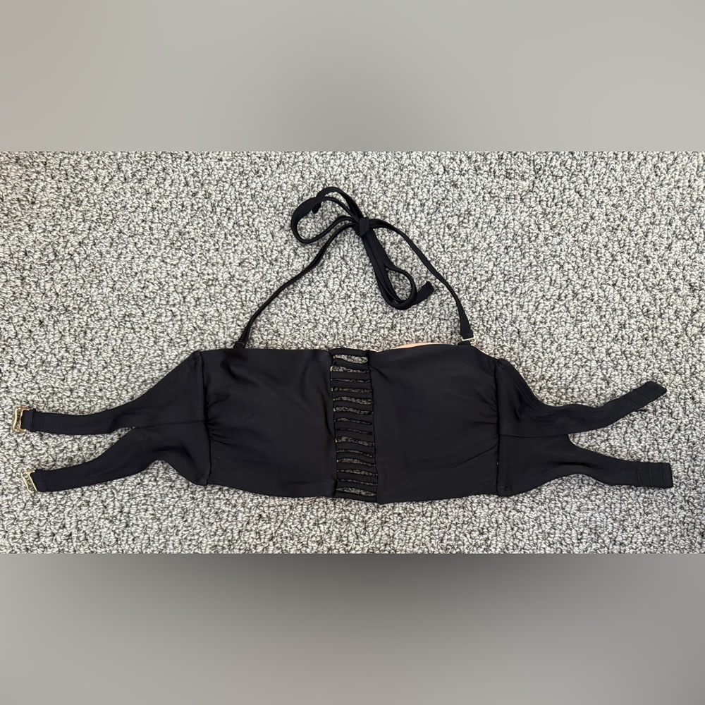 Xhiliration Black Bikini Top size Medium